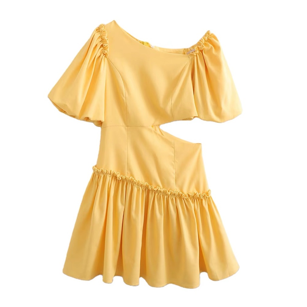 Yellow Ruffle Dress